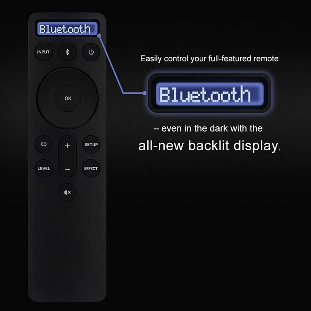 Alt view image 5 of 7 - for Vizio Soundbars Bluetooth Backlit Display Remote Controller