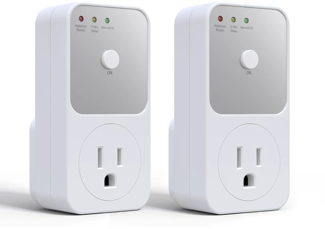 Main image of Single Outlet Surge Protector for Refrigerator, TV, PC & Home Appliance - Wall Surge Protector with Ground & Protected Light Indicators, 120V, 15A, 2 Pack
