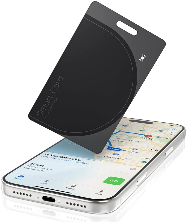 Main image of Wallet Tracker Card - Compatible with Apple Find My, Bluetooth Tracker Smart Card Wallet Finder, IP68 Waterproof, Item Locator for Luggage Tags, Passports, Purse (2)