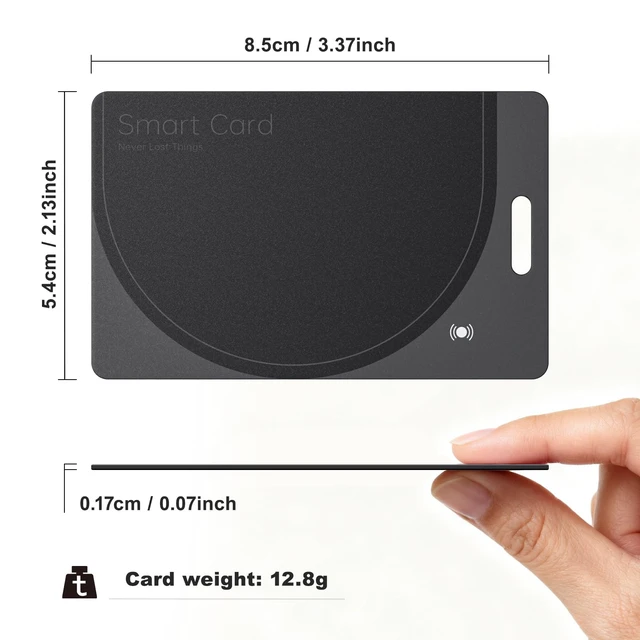 Alt view image 6 of 7 - Wallet Tracker Card - Compatible with Apple Find My, Bluetooth Tracker Smart Card Wallet Finder, IP68 Waterproof, Item Locator for Luggage Tags, Passports, Purse (2)