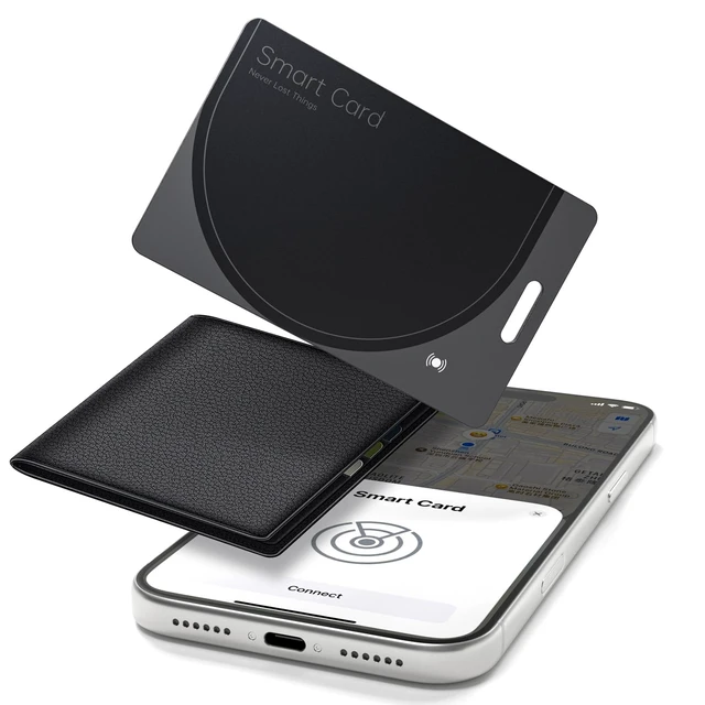 Alt view image 7 of 7 - Wallet Tracker Card - Compatible with Apple Find My, Bluetooth Tracker Smart Card Wallet Finder, IP68 Waterproof, Item Locator for Luggage Tags, Passports, Purse (2)