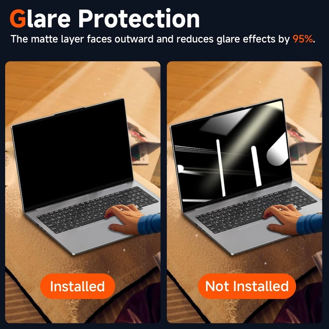 Alt view image 5 of 7 - Laptop Privacy Screen 14 Inch Magnetic(16:9 Aspect Ratio) Removable
