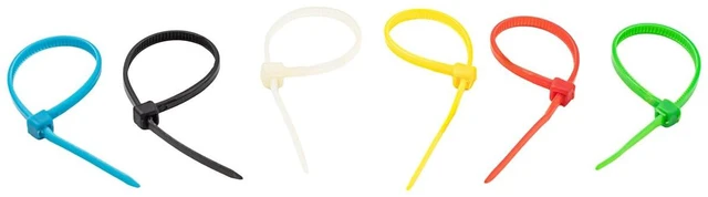 Alt view image 4 of 5 - Economical Large Cable Tie Kit - 3000 Nylon Zip Ties Assorted Colors and Sizes (2x 1500 Pcs)