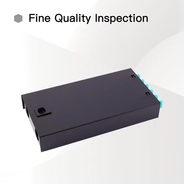 Alt view image 7 of 7 - 6Port Wall Mount Fiber Enclosure with Spool LC-MM OM3 Multimode Kit (Includes 1 Meter 12 Strand LC-UPC OM3 Pigtail and 6 Port Duplex LGX Loaded Panel)