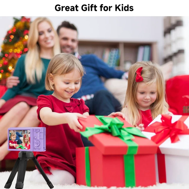 Alt view image 6 of 6 - Digital Camera, FHD 4K Compact Cameras with 64GB SD Card 2 Batteries, Portable Travel Digital Camera with 16X Autofocus Digital Zoom Small Camera for Teens Kids Boys Girls, Dark Purple