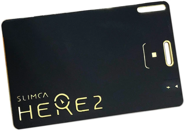 Main image of HERE 2 Rechargeable Wallet Tracker Card for Apple & Andriod(2PK) Ultra Slim, Waterproof, Bluetooth, USB-C Charging Card Finder for Key, Wallet, Passport, Luggage, Bag