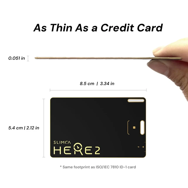 Alt view image 3 of 7 - HERE 2 Rechargeable Wallet Tracker Card for Apple & Andriod(2PK) Ultra Slim, Waterproof, Bluetooth, USB-C Charging Card Finder for Key, Wallet, Passport, Luggage, Bag