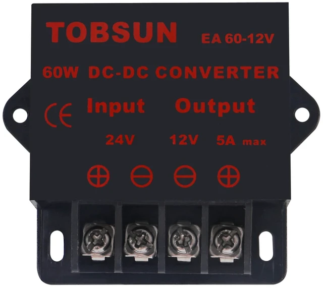 Alt view image 2 of 6 - 2PACK DC 24V to 12V 5A 60W Converter Step Down Regulator for Car Low Voltage Transformer