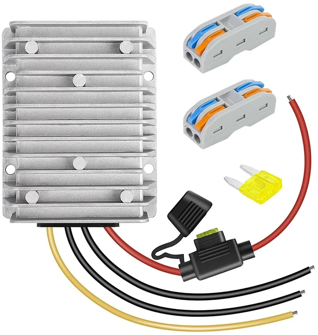 Main image of 30A 360W DC 36V/48V to 12V Voltage Converter with Fuse - Waterproof Step Down Regulator Buck Reducer Power Transformer for Golf Cart - DC 36V/48V to 12V 30A