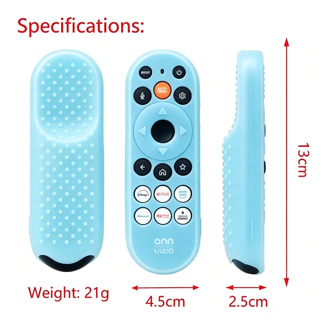Alt view image 5 of 6 - XRT290 Cover for Vizio/Onn XRT181 XRT290 WRT290 XRT29X Silicone Case Protector Glow in Dark Blue