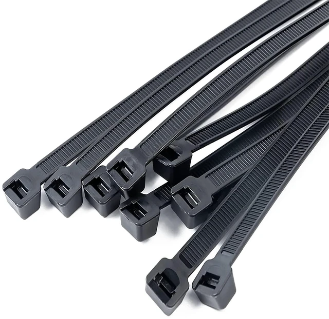 Alt view image 7 of 7 - UV resistant Black Zip Ties Assorted Sizes 4+6+8+12 Inch 400 Pack Self-locking,Assorted Cable Ties 4 inch 6 inch 8 inch 12 inch each 100 Mix Pack,Heavy dutyFor indoor and outdoorbag Pack