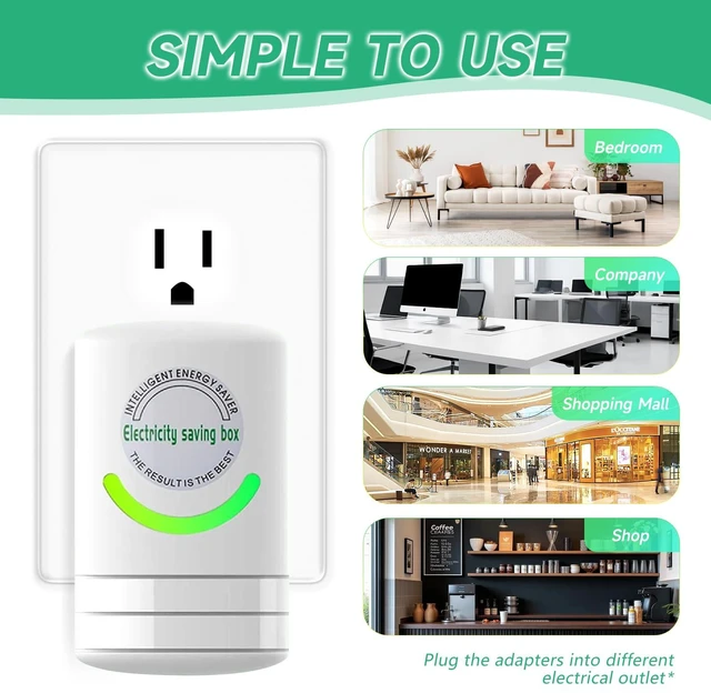 Alt view image 3 of 7 - New Stopwatt Household Current Regulator Device, Intelligent Circuit Protection Adapter, 90V-250V US Plug Wall Adapter for Home and Office Use(2 Pack)