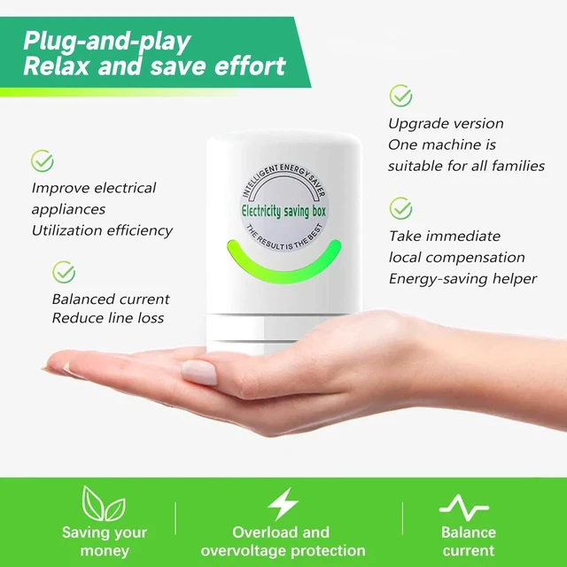 Alt view image 6 of 7 - New Stopwatt Household Current Regulator Device, Intelligent Circuit Protection Adapter, 90V-250V US Plug Wall Adapter for Home and Office Use(2 Pack)