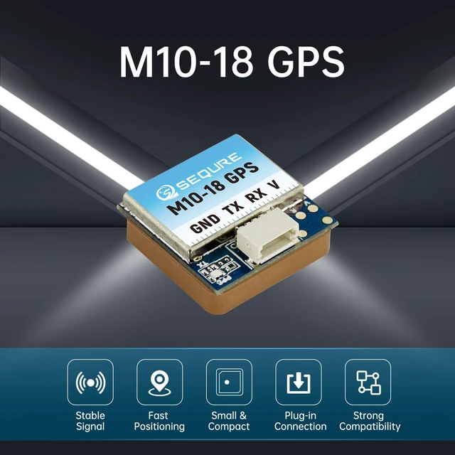 Alt view image 2 of 7 - M10-18 Mini FPV GPS Module with Upgraded 10th Generation Chip Ceramic Antenna Fast Satellite Positioning Ubx GPS for FPV Racing Drones More Position Modes