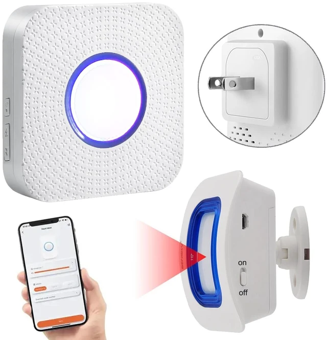 Main image of Smart Bed Sensor Alarm and Fall Prevention for Elderly/Dementia,WiFi Wireless Caregiver Pager Motion Sensor Alarm with App (only Supports 2.4GHz WiFi) (1 WiFi Receiver 1 Motion Sensor)