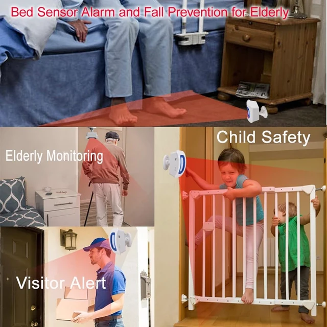 Alt view image 5 of 7 - Smart Bed Sensor Alarm and Fall Prevention for Elderly/Dementia,WiFi Wireless Caregiver Pager Motion Sensor Alarm with App (only Supports 2.4GHz WiFi) (1 WiFi Receiver 1 Motion Sensor)
