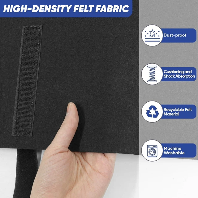 Alt view image 2 of 7 - TV Cover for Moving & Packing 70"-75" Felt Flat Screens TV Wrap Protector Anti-Scratch TV Dust Cover for TV Packing Boxes Protection TV Moving Home Renovation Pet Scratch or Other Furniture, Straps