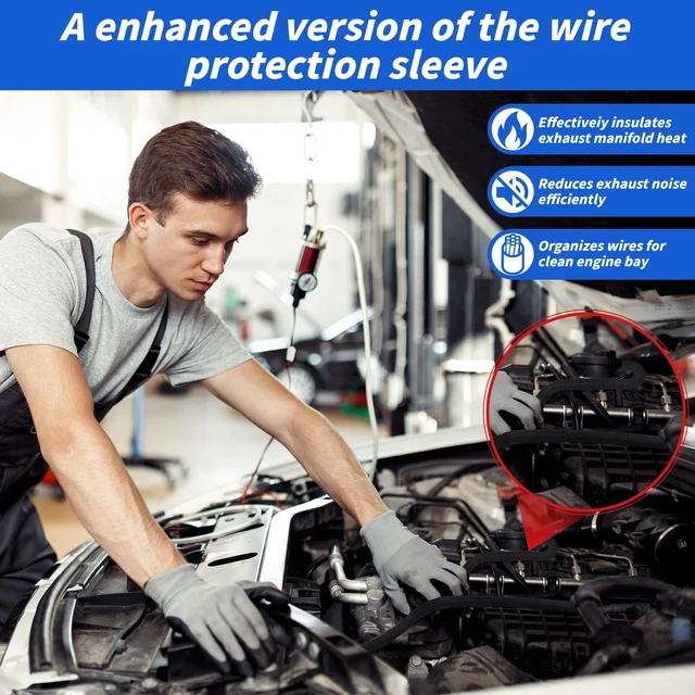 Alt view image 5 of 7 - 30ft - 1/4in Split Braided Sleeve Cable Management, Self-Wrapping Flexible loom tubing protects wires from abrasion and heat. Great for automotive, TV, computer, and home electrical use