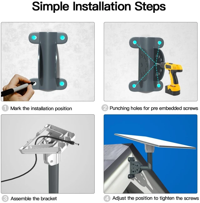 Alt view image 7 of 7 - Starlink Standard 4/4X Short Wall Mount Kit, Compatible with Gen3 Standard Dish, Outdoor Roof Mount,Includes Starlink Adapter