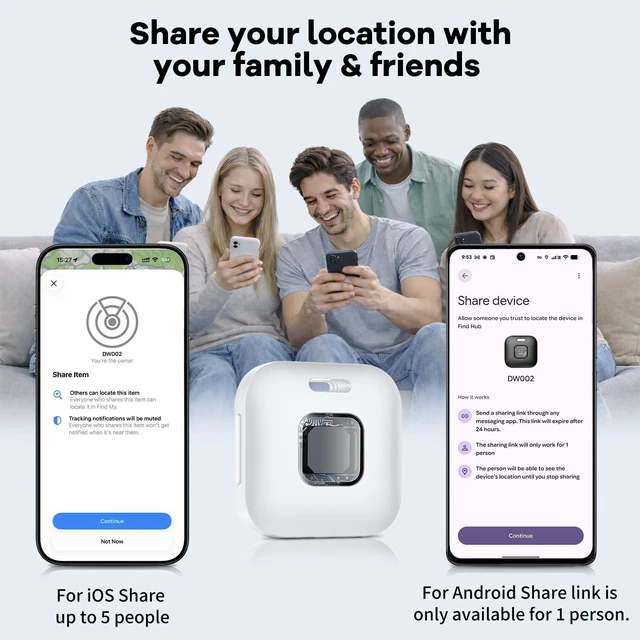 Alt view image 5 of 7 - Air Tracker Tags-4 Pack for iOS & Android, Smart Tag for Key, Bag, Pet Dual System Luggage Tracker Compatible with Apple Find My & Google Find Hub App, Bluetooth Key Finder Replaceable Battery