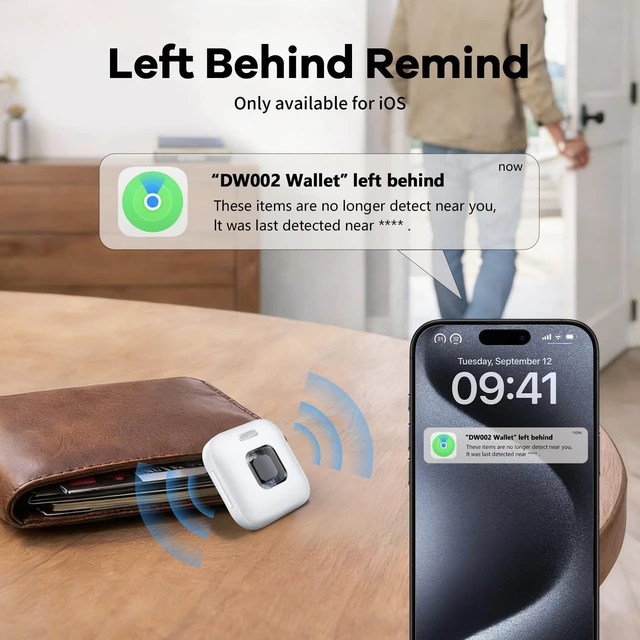 Alt view image 6 of 7 - Air Tracker Tags-4 Pack for iOS & Android, Smart Tag for Key, Bag, Pet Dual System Luggage Tracker Compatible with Apple Find My & Google Find Hub App, Bluetooth Key Finder Replaceable Battery