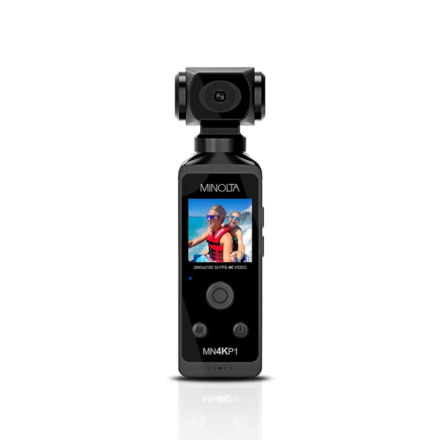 Alt view image 6 of 7 - MN4KP1 4K Ultra HD Wi-Fi Enabled Pocket Camcorder, Black Includes a carrying case and neck strap for comfortable viewing and easy transport