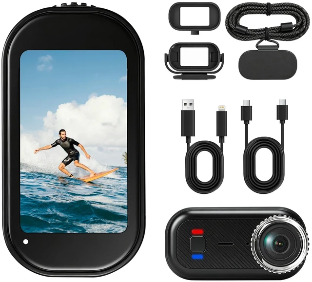 Main image of 4K Mini Action Camera,Tiny Magnetic Action Camera with 64GB 6Axis EIS,3D Noise Reduction,5G WiFi,1.3" Screen,Hands-Free Wearable POV Recording for Vlogging,Bike Cycling,Pet