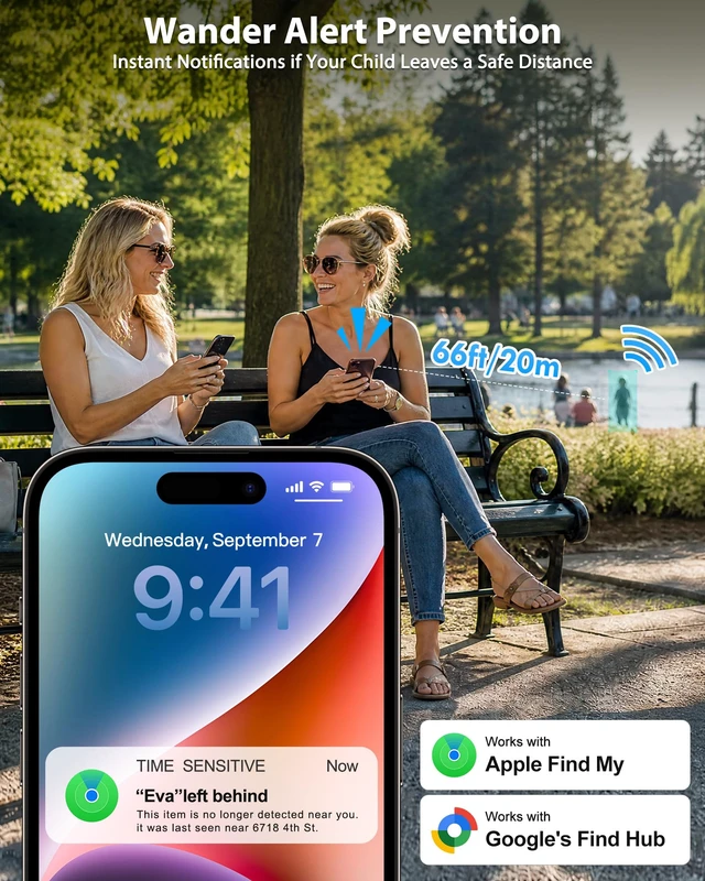 Alt view image 4 of 7 - GPS Tracker for Kids 4-Pack, Anti-Removal Pin, No Monthly Fee Compatible with Apple & Android,Magnetic Unlocker Included,Hidden Tracker for Backpacks,Luggage,Kids, Elderly,Pets