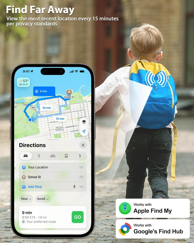 Alt view image 5 of 7 - GPS Tracker for Kids 4-Pack, Anti-Removal Pin, No Monthly Fee Compatible with Apple & Android,Magnetic Unlocker Included,Hidden Tracker for Backpacks,Luggage,Kids, Elderly,Pets