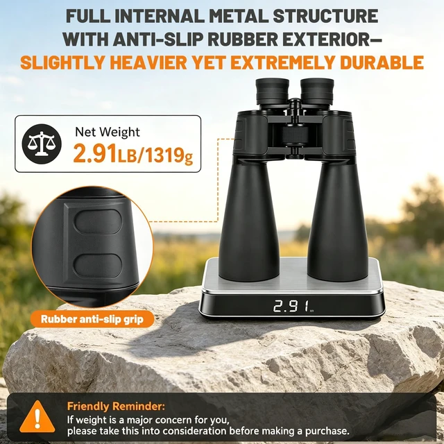 Alt view image 2 of 7 - 15x70 Astronomy Binoculars for Adults, High Powered Stargazing Binoculars Long Range Binoculars for Hunting, BAK4 Prism FMC Lens, Low Night Vision,Tripod Adapter, Waterproof, Christmas Birthday Gifts
