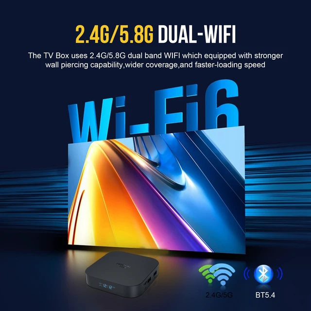 Alt view image 6 of 7 - Android 14 TV Box 2026, 8K Ultra HD with 2GB RAM 16GB ROM RK3518 WIFI6 Android 14 OS,8K Ultra HD Decoding,Quad-Core A53 CPU,2.4/5.8GHz WiFi 6, Bluetooth 5.4
