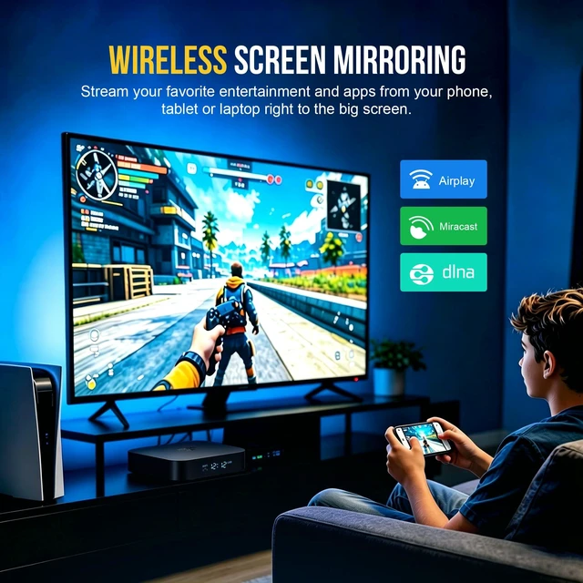 Alt view image 7 of 7 - Android 14 TV Box 2026, 8K Ultra HD with 2GB RAM 16GB ROM RK3518 WIFI6 Android 14 OS,8K Ultra HD Decoding,Quad-Core A53 CPU,2.4/5.8GHz WiFi 6, Bluetooth 5.4