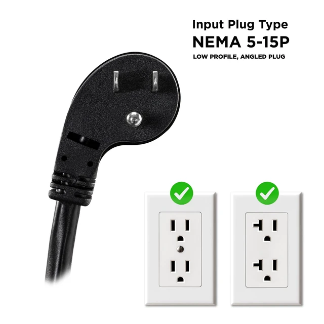 Alt view image 5 of 7 - CSP1206UC Surge Protector 3000J, 12 Outlets, 1 USB-A, 1 USB-C, 6 Foot Power Cord, Black, ETL