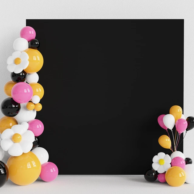Main image of Square Backdrop Cover Black Square Wedding Arch Cover, 6.6x6.6FT Spandex Square Arch Cover Balloon Arch Covers Stretchy Backdrop for Birthday Party Wedding Ceremony Baby Shower Decor