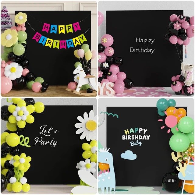 Alt view image 4 of 5 - Square Backdrop Cover Black Square Wedding Arch Cover, 6.6x6.6FT Spandex Square Arch Cover Balloon Arch Covers Stretchy Backdrop for Birthday Party Wedding Ceremony Baby Shower Decor