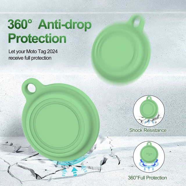 Alt view image 3 of 7 - 4 Pack for Moto Tag 2 Holder Waterproof Soft Silicone Case Cover Compatible with Motorola MotoTag Tracker 2024/2026 Fits Finder Keys/Kids/Luggage/Bags/Pet