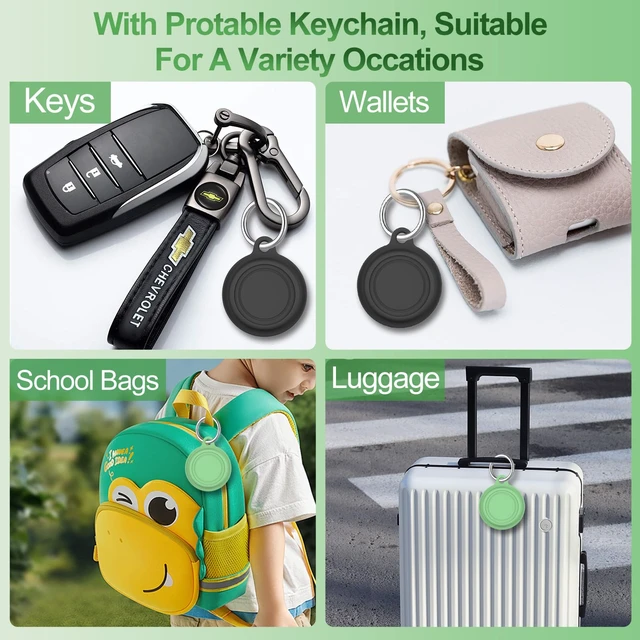 Alt view image 6 of 7 - 4 Pack for Moto Tag 2 Holder Waterproof Soft Silicone Case Cover Compatible with Motorola MotoTag Tracker 2024/2026 Fits Finder Keys/Kids/Luggage/Bags/Pet