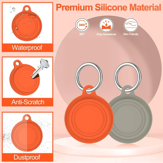 Alt view image 2 of 7 - 4 Pack for Moto Tag Holder, Waterproof Silicone Cover for Motorola Moto Tag 2024/2026, Soft Full Body Protective Case for MotoTag 2 Tracker, Fits Finder Keys/Kids/Luggage/Backpacks/Pet