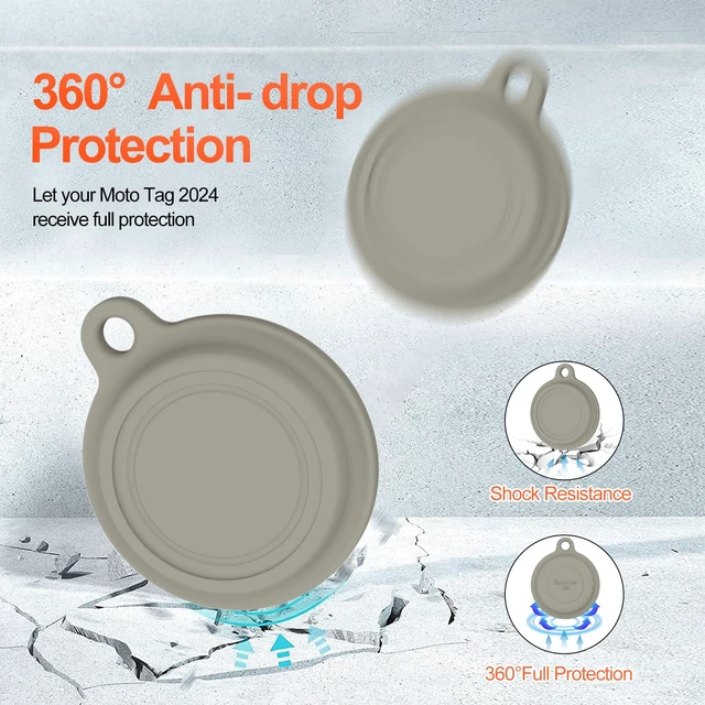 Alt view image 3 of 7 - 4 Pack for Moto Tag Holder, Waterproof Silicone Cover for Motorola Moto Tag 2024/2026, Soft Full Body Protective Case for MotoTag 2 Tracker, Fits Finder Keys/Kids/Luggage/Backpacks/Pet