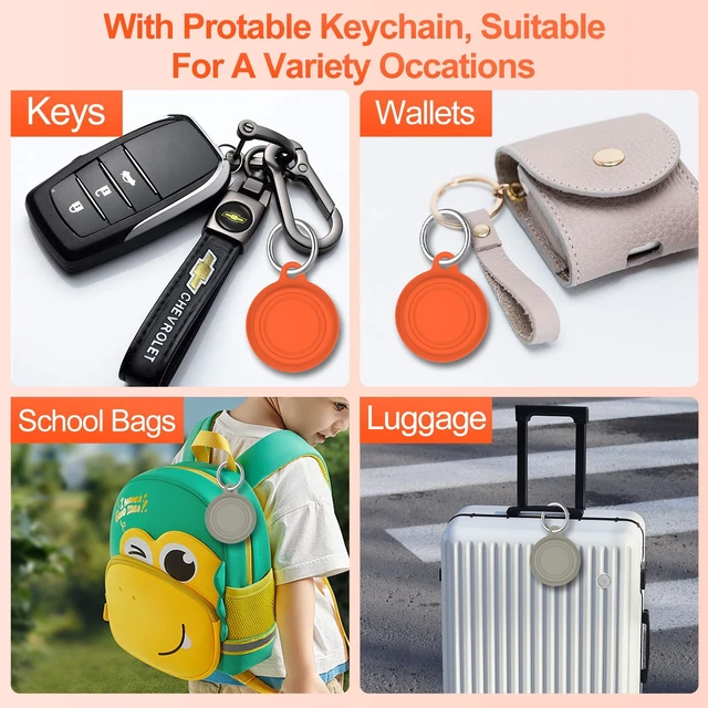 Alt view image 6 of 7 - 4 Pack for Moto Tag Holder, Waterproof Silicone Cover for Motorola Moto Tag 2024/2026, Soft Full Body Protective Case for MotoTag 2 Tracker, Fits Finder Keys/Kids/Luggage/Backpacks/Pet