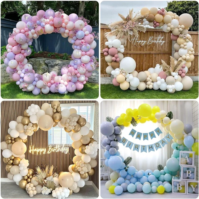 Alt view image 6 of 6 - Round Backdrop Stand, 6.2ft (1.9m) Gold Circle Round Wedding Arch Stand Plant Support