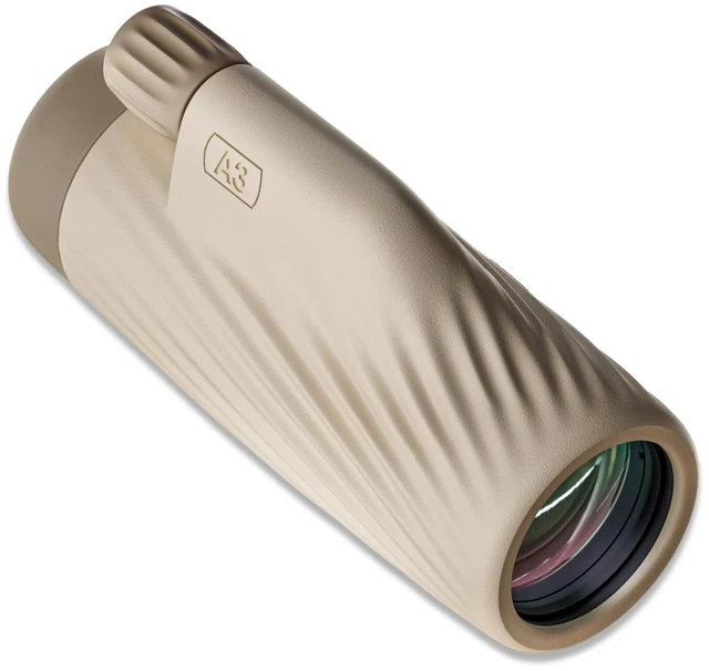 Main image of A3 10x32 Monocular Oyster Clay Waterproof, Fogproof, 10X Magnification, Fully Multi-Coated Lenses & Rubber Armor