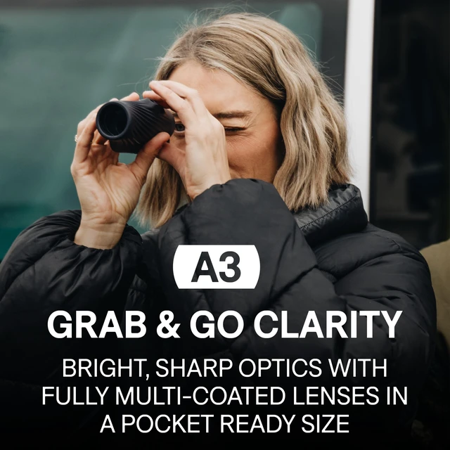 Alt view image 5 of 7 - A3 10x32 Monocular Oyster Clay Waterproof, Fogproof, 10X Magnification, Fully Multi-Coated Lenses & Rubber Armor
