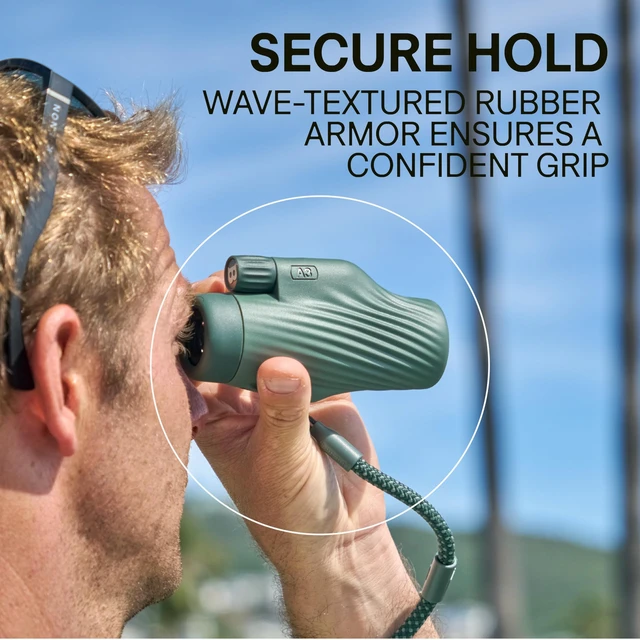 Alt view image 7 of 7 - A3 10x32 Monocular Oyster Clay Waterproof, Fogproof, 10X Magnification, Fully Multi-Coated Lenses & Rubber Armor
