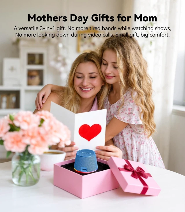 Alt view image 4 of 7 - Small Portable Bluetooth Speaker Birthday Gifts Magnetic Phone Stand Magnetic Wireless Bluetooth Speaker,TWS Pairing,9 RGB Modes,IPX5 Waterproof,Travel Essentials Cool Gadgets for Men Teen Boys