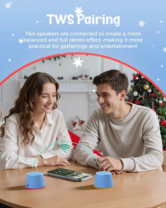 Alt view image 3 of 7 - Small Portable Bluetooth Speaker Birthday Gifts Magnetic Phone Stand Magnetic Wireless Bluetooth Speaker,TWS Pairing,9 RGB Modes,IPX5 Waterproof,Travel Essentials Cool Gadgets for Men Teen Boys