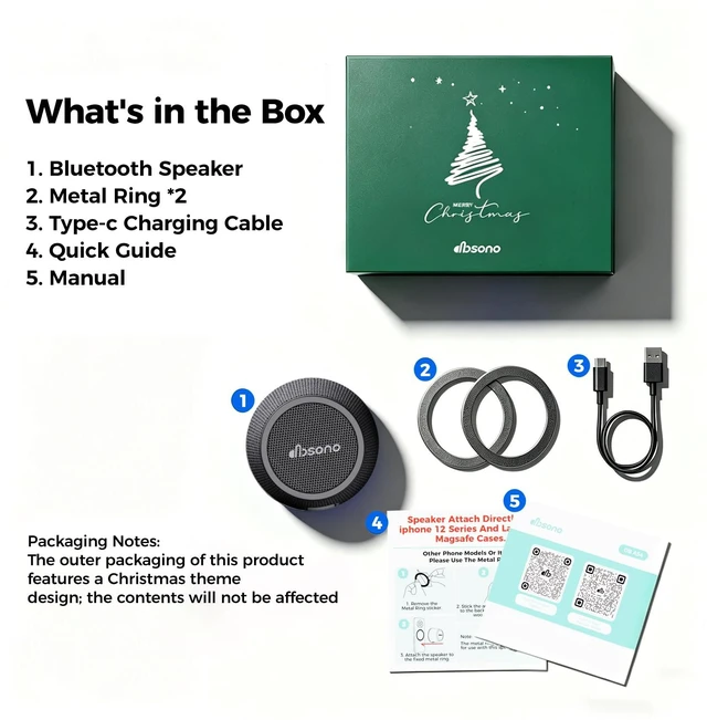 Alt view image 7 of 7 - Small Portable Bluetooth Speaker Birthday Gifts Magnetic Phone Stand Magnetic Wireless Bluetooth Speaker,TWS Pairing,9 RGB Modes,IPX5 Waterproof,Travel Essentials Cool Gadgets for Men Teen Boys