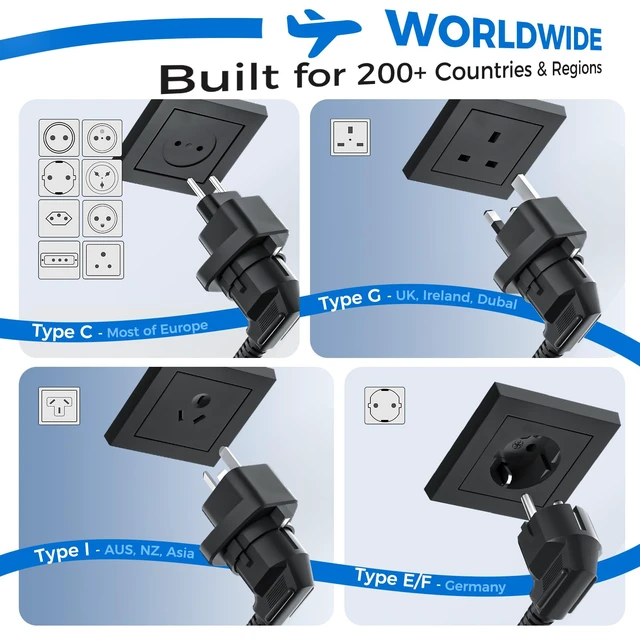 Alt view image 7 of 7 - 1600W Voltage Converter US to Europe for Hair Dryer Straightener Curler Step Down 220V to 110V Converter for European Travel, Pure Sine Wave Voltage Transformer, No Limit for Any US appliances