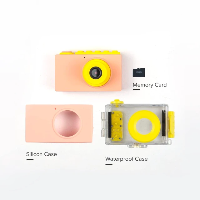 Alt view image 2 of 7 - myFirst Camera 2 - Kids Action and Underwater Camera, 8MP 1080P HD Video Toddler Digital Camera, Webcam, Tripod Mount, MicroSD Card, Neck Lanyard, Christmas or Birthday Gift for Kids 3-12 (Pink)