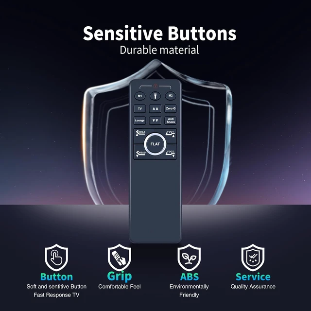 Alt view image 6 of 7 - Replacement Remote for MLILY/EGOHOME/Richmat HJH89B Adjustable Bed Easy pairing,Responsive control,for Slumba/Broward HJH89B bases. Zero Gravity